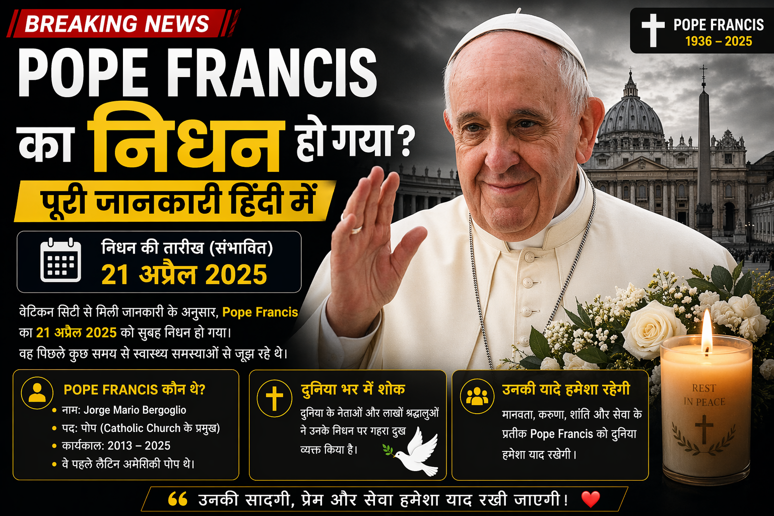 Pope Francis Death News 2026
