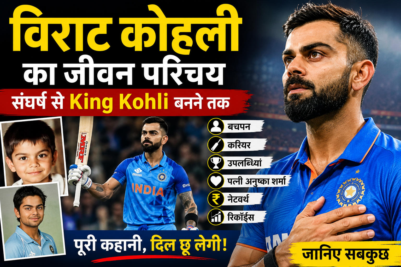 विराट कोहली जीवन परिचय